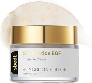 SUNGBOON EDITOR Silk Peptide EGF Cream with Copper Peptides, Volufiline & Patented Pep