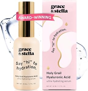 grace & stella Award Winning Hyaluronic Acid Serum (50ml/1.7 fl oz) Hydrating Hyaluron
