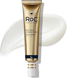 RoC Retinol Correxion Night Cream for Deep Wrinkles, Anti Aging Skincare Treatment Women a