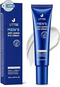 Men’s Anti Aging Eye Cream: With Caffeine, Retinol and Peptides – Eye Cream for Dark Circl