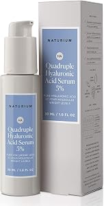Naturium Quadruple Hyaluronic Acid Serum 5%, Hydrating & Plumping Face Serum, Anti-Agi