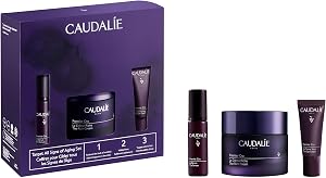 Caudalie Premier Cru Anti-Aging and Skin Barrier Repair Routine for Fine Lines, Wrinkles,