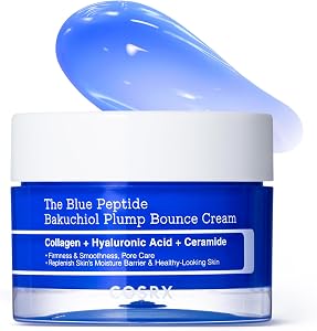 COSRX The Blue Copper Peptide Bakuchiol Cream, GHK-Cu, 5 Multi Peptide Anti-Aging Cream fo