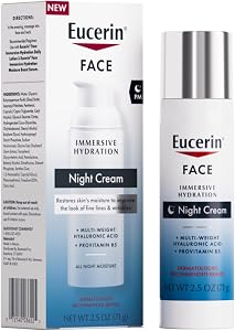 Eucerin Face Immersive Hydration Night Cream with Hyaluronic Acid and Provitamin B5, Ultra