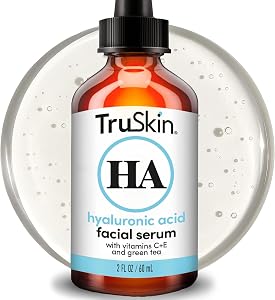 TruSkin Hyaluronic Acid Serum for Face - 7 Ultra-Hydrating Ingredients - Moisturizing & Pl