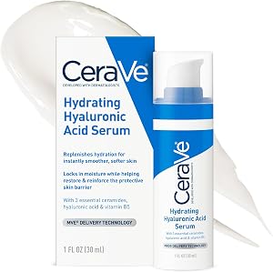 Cerave Hyaluronic Acid Serum for Face with Vitamin B5 and Ceramides, Hydrating Face Serum 