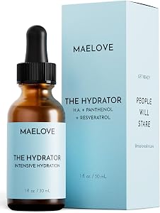 MAELOVE Hydrator Hyaluronic Acid B5 Serum with Resveratrol for Instantly Dewy Glow, Fills