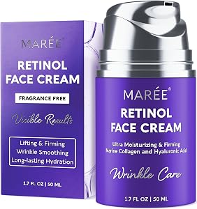 MAREE Face Moisturizer – Retinol Face Cream for Women Moisturizing with Collagen & Hyaluro