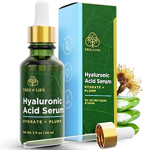 Tree of Life Hyaluronic Acid Serum For Face - Deep Hydration for Dry, Dehydrated, & Se