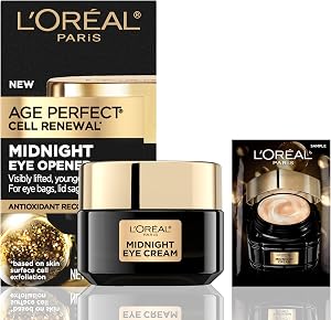 L'Oreal Paris Midnight Eye Cream, Antioxidant-Rich Under Eye Cream to Treat 8 Signs of Agi